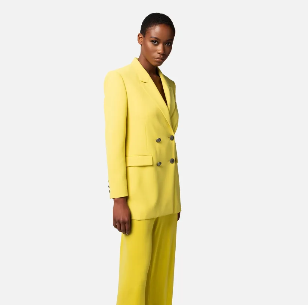 Elisabetta Franchi Crepe Double Breasted Jacket