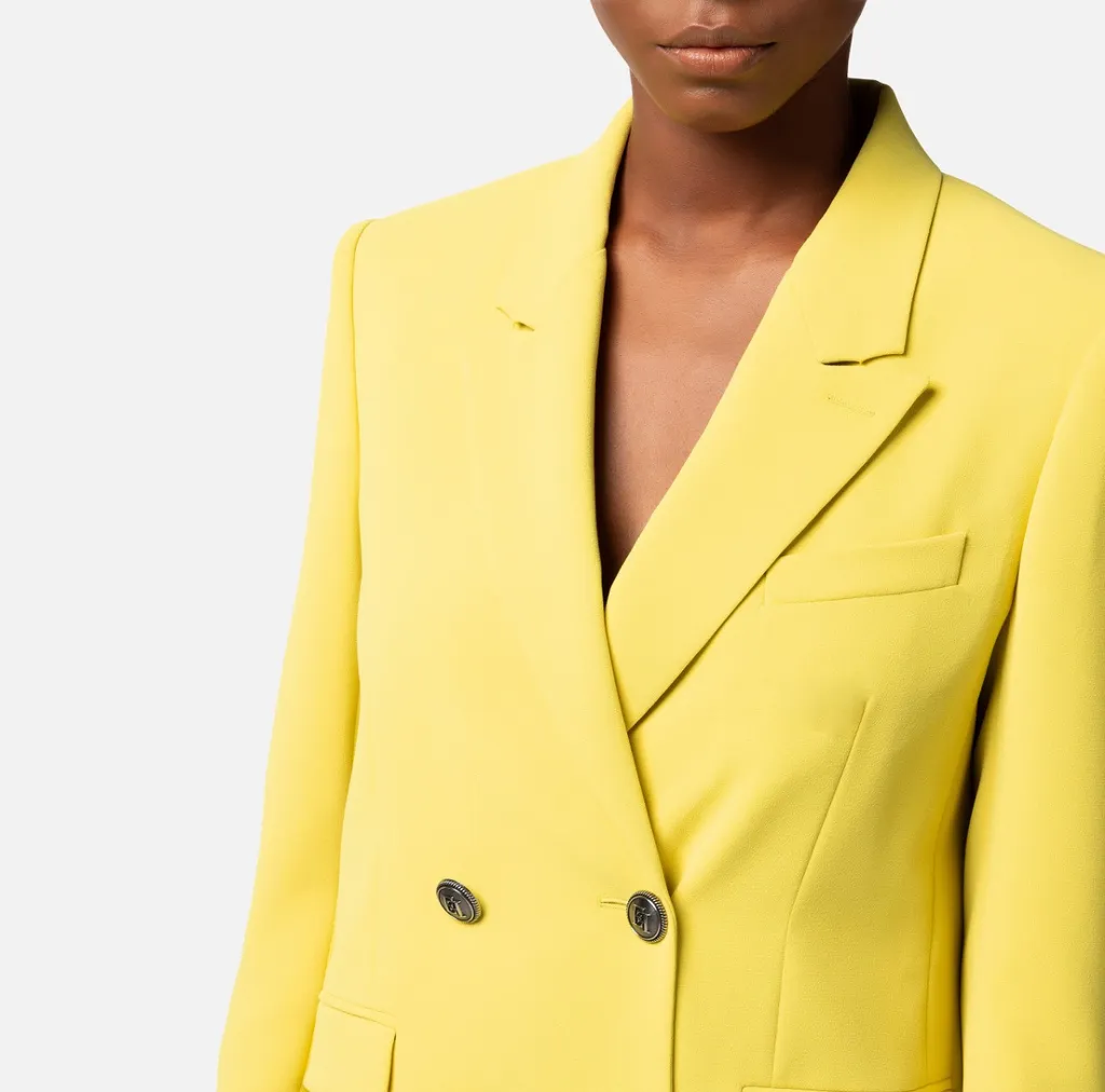 Elisabetta Franchi Crepe Double Breasted Jacket