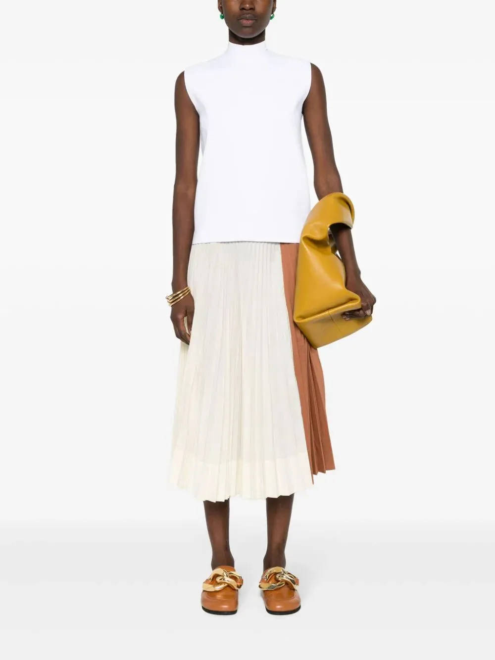 Fine-Knit Mock-Neck Top