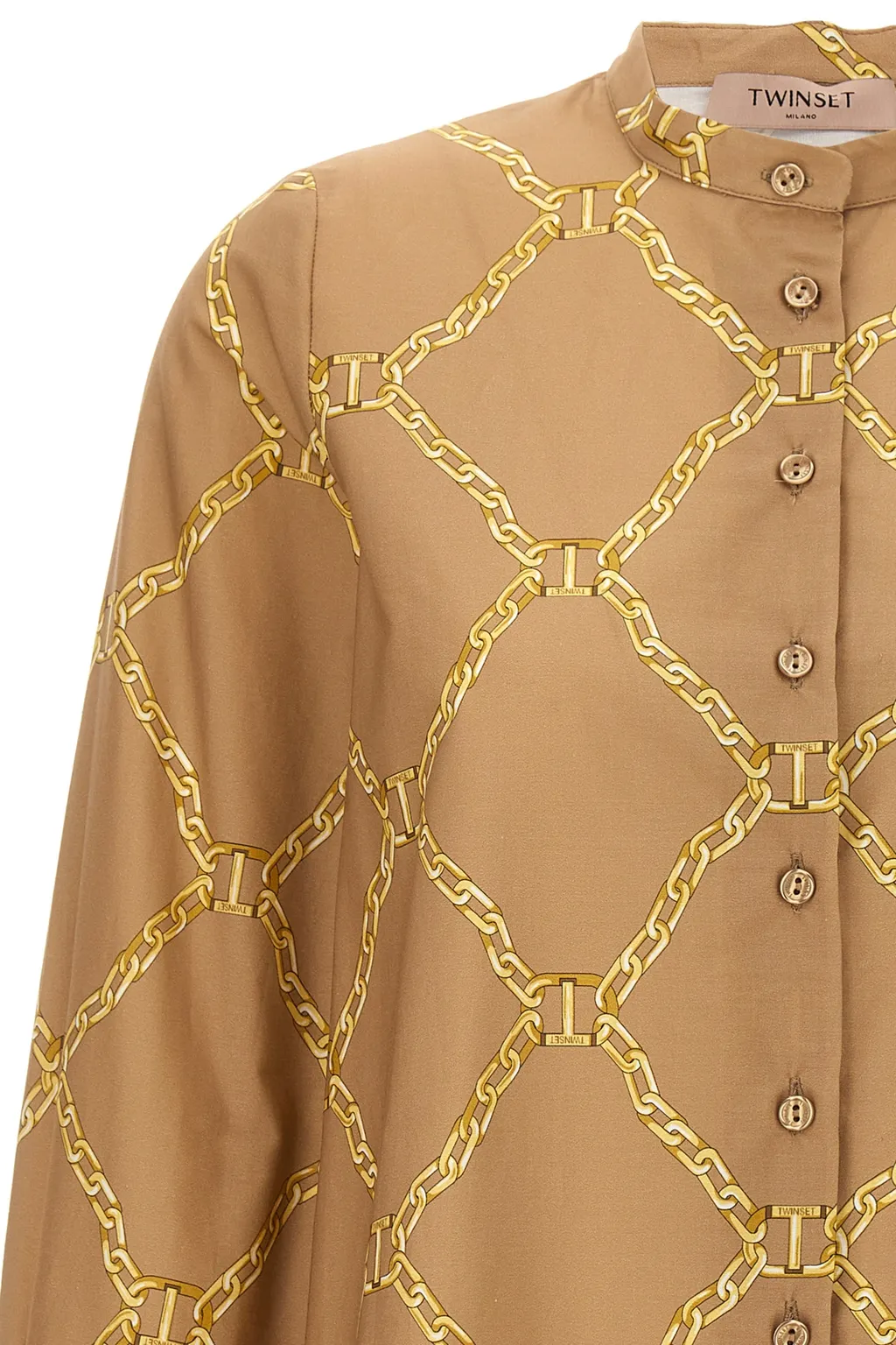 Twinset Chian Printed Poplin Shirt
