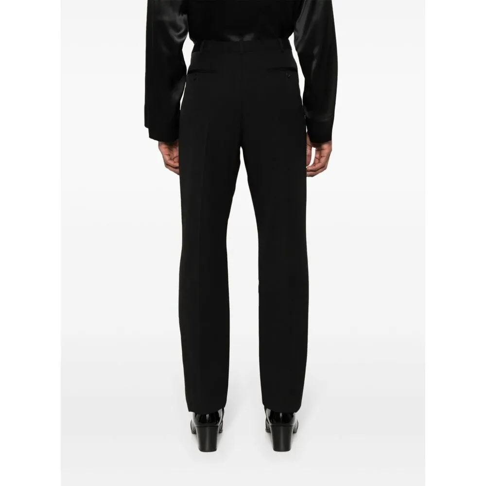 Saint Laurent Grain De Poudre Straight Leg Pants