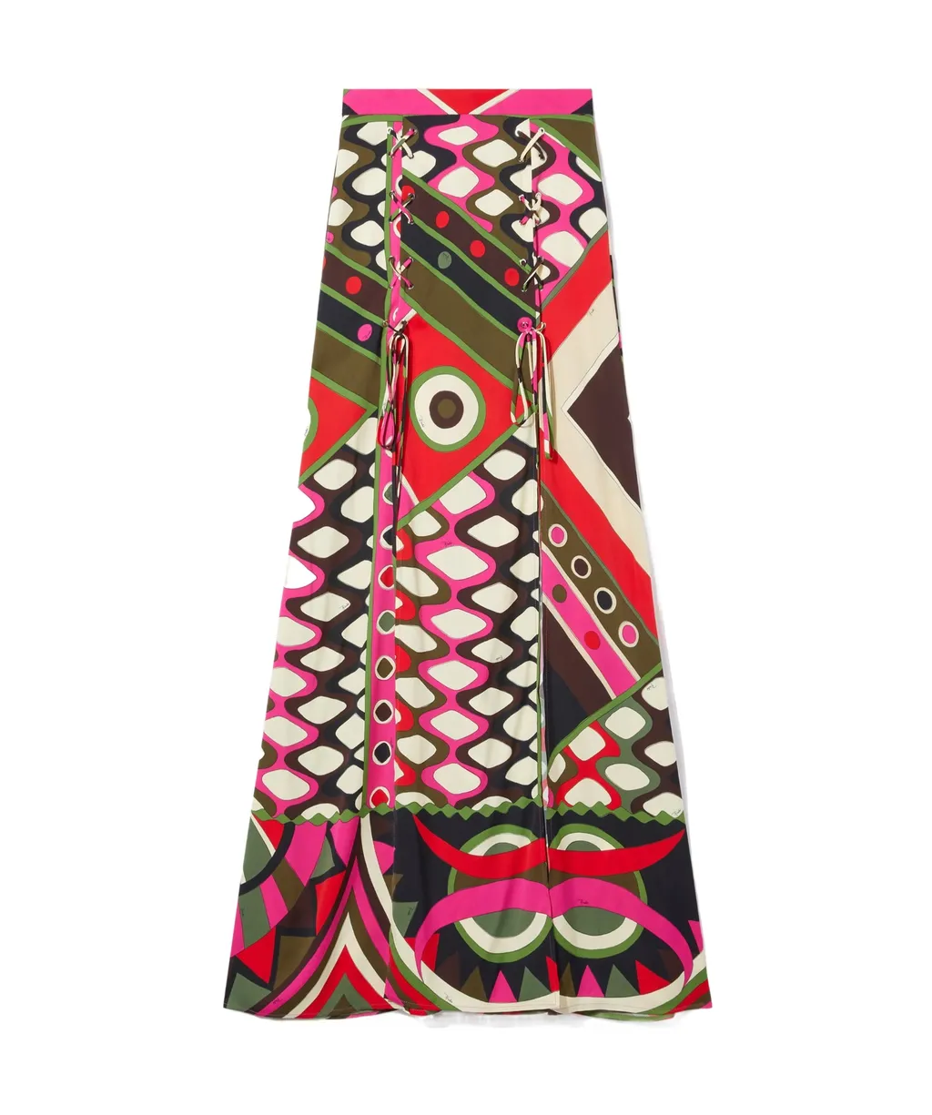 Vivara-Print Maxi Skirt