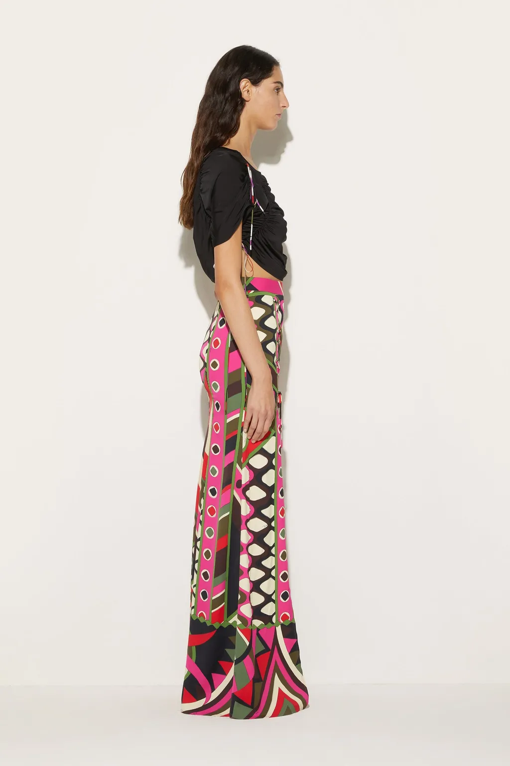 Vivara-Print Maxi Skirt