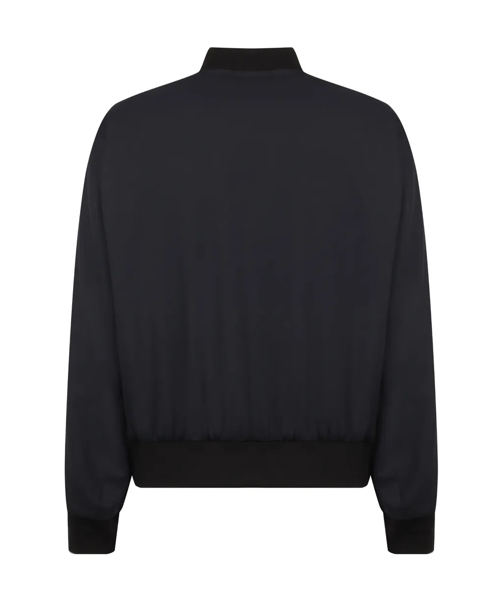 Giorgio Armani Logo Embroidered Zip-Up Jacket