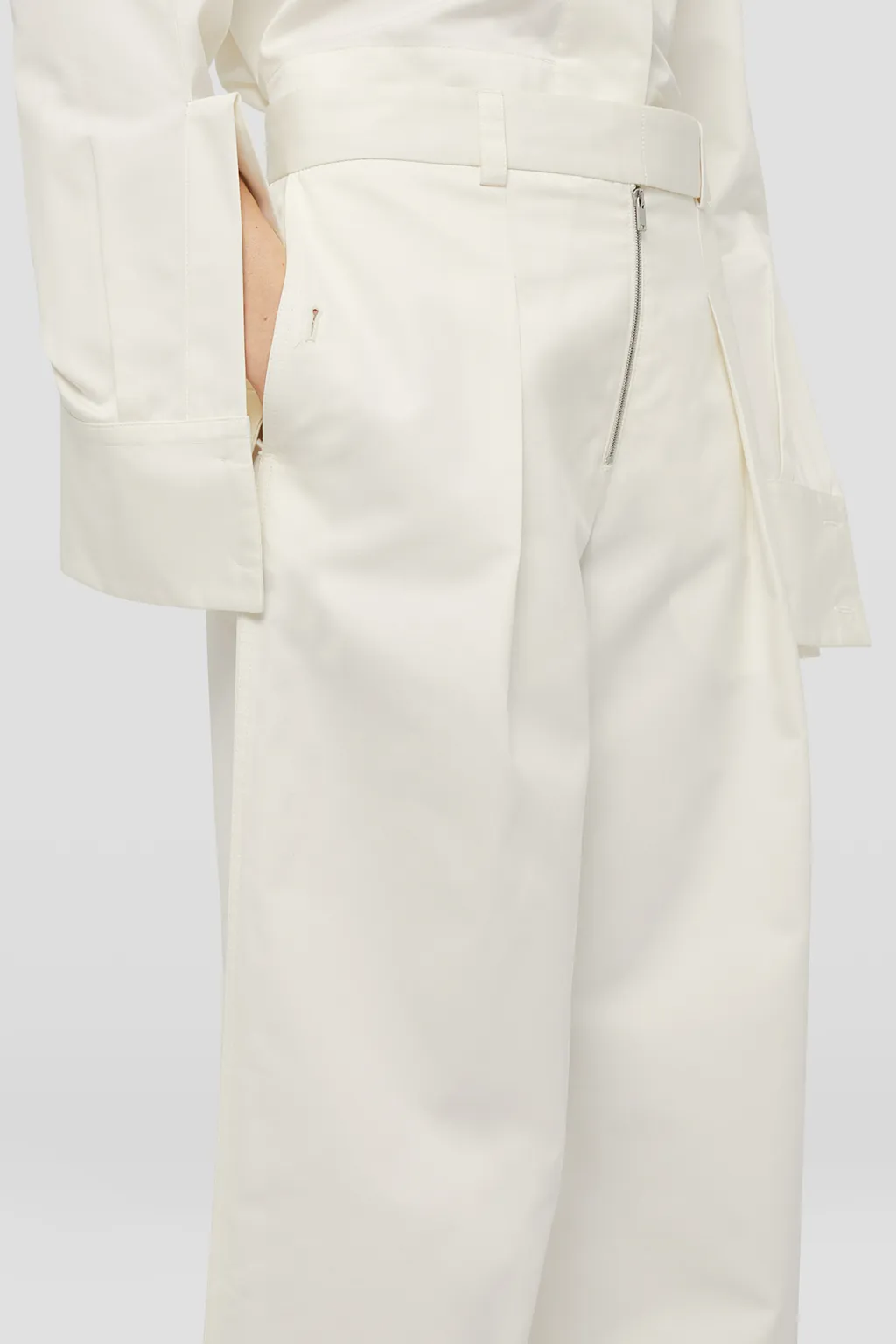 Jil Sander Wide Leg Pleated Pants