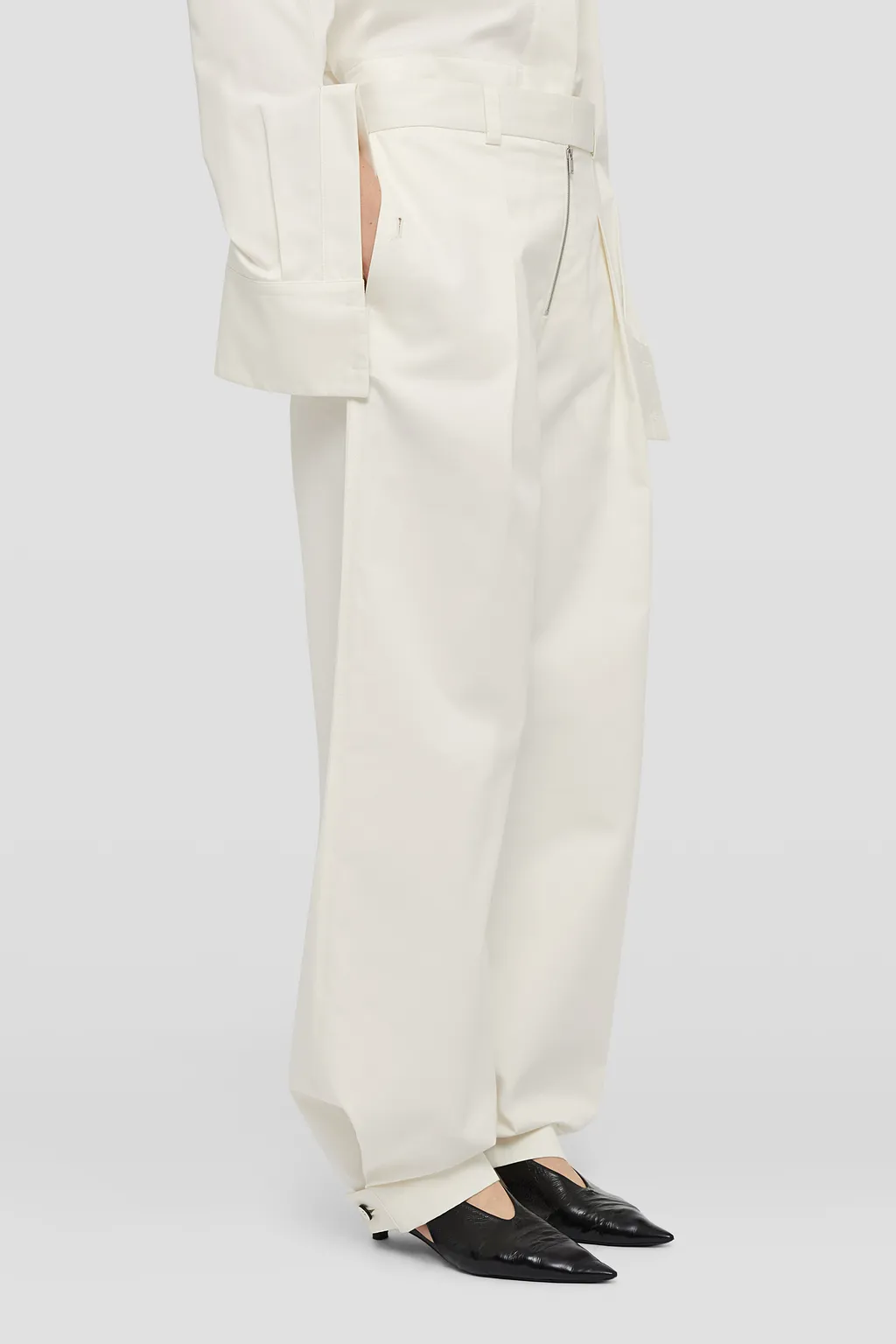 Jil Sander Wide Leg Pleated Pants