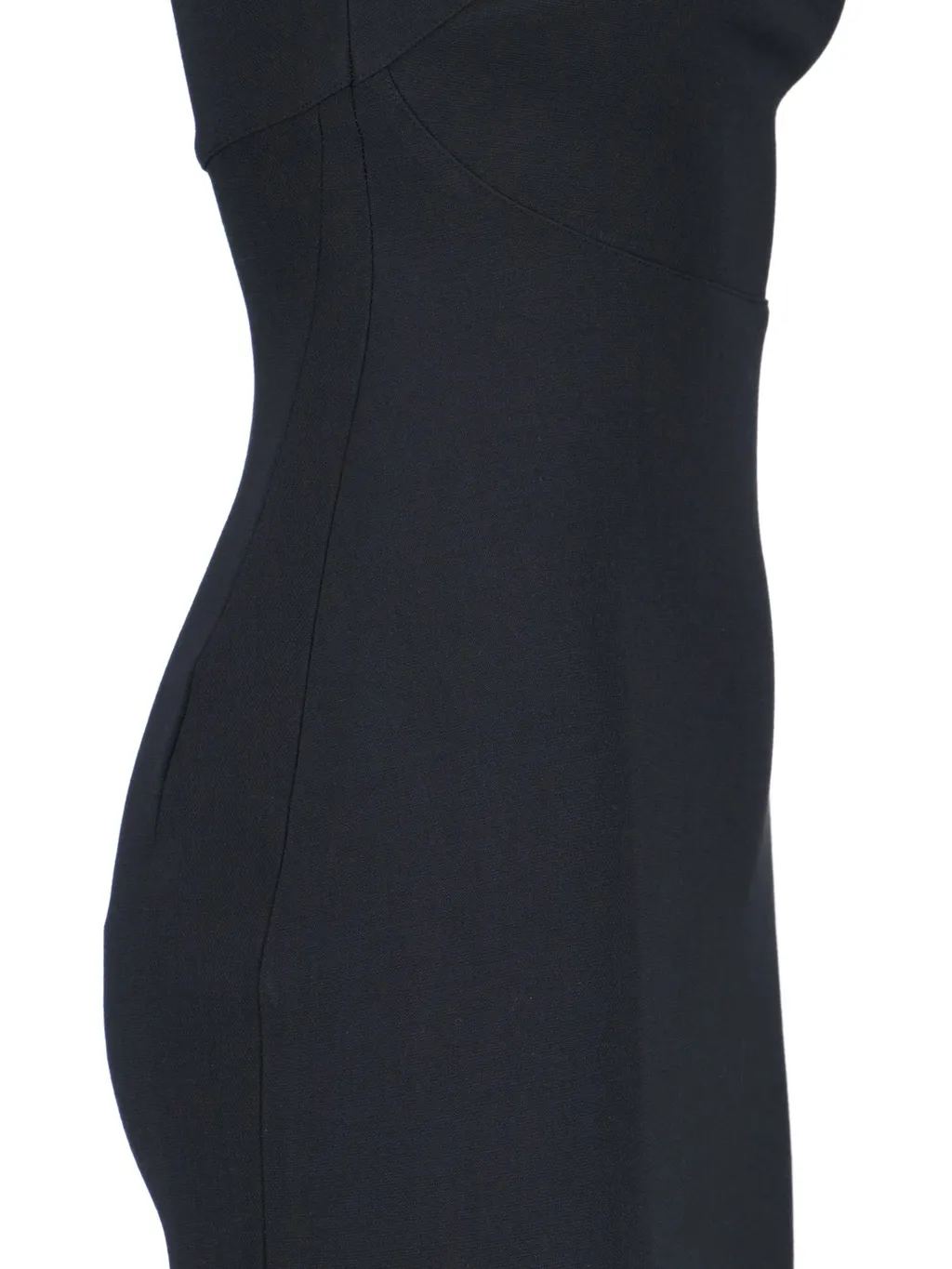 Zip-Up Crepe Midi Dress