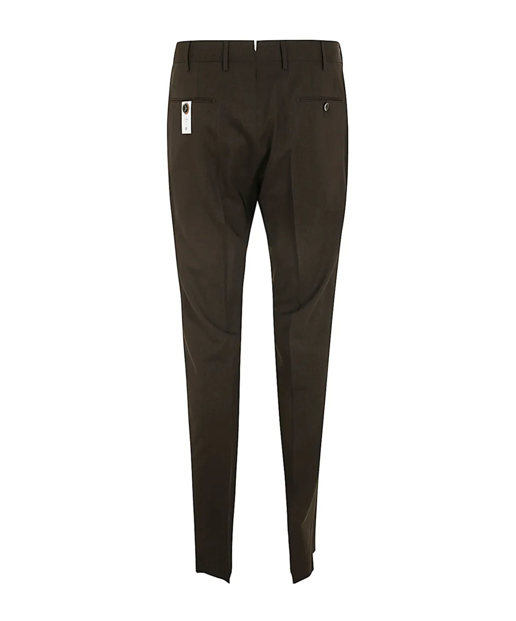 Mid-Rise Slim-Fit Trousers