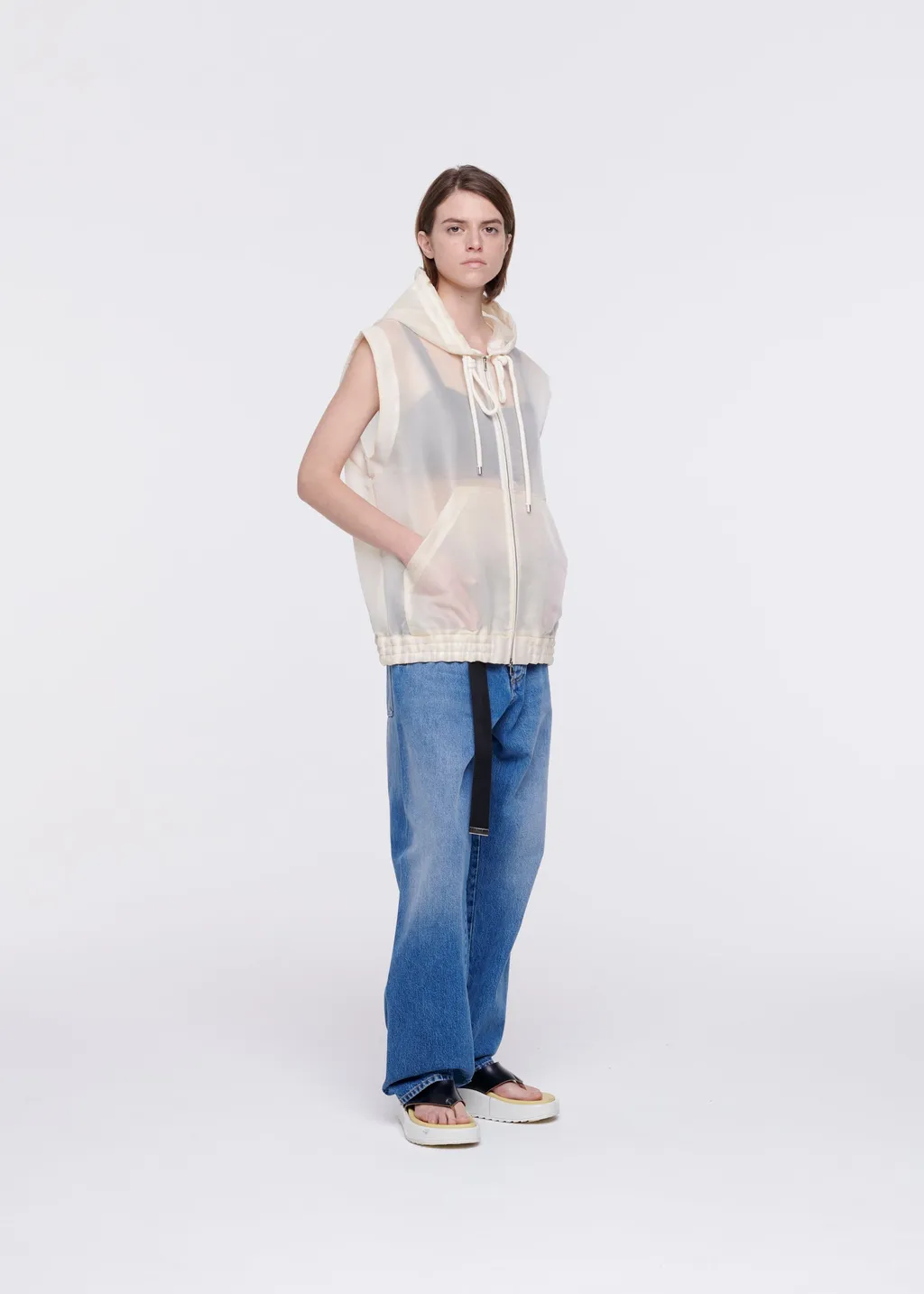 Plan C Hooded Zipper Vest
