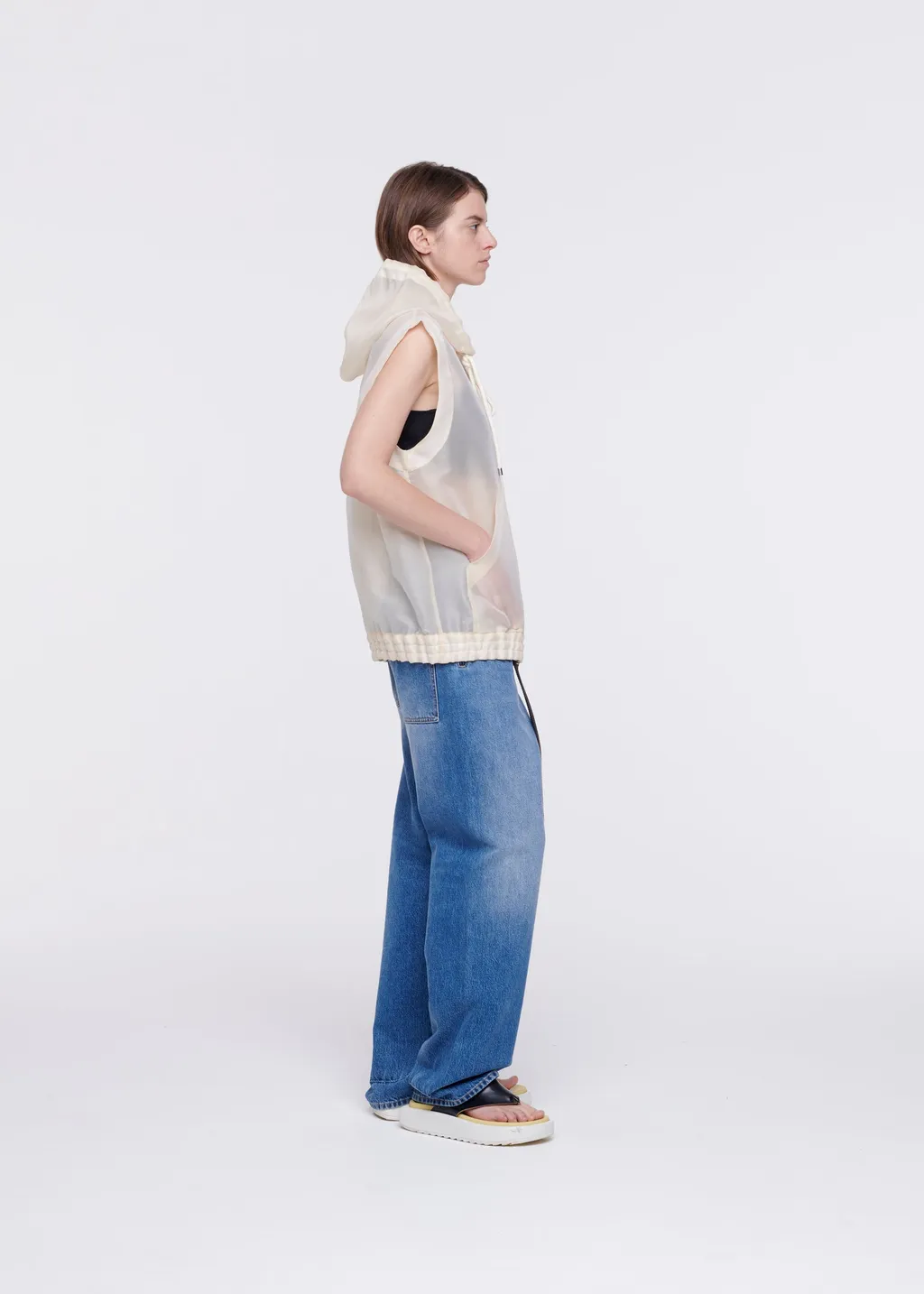 Plan C Hooded Zipper Vest