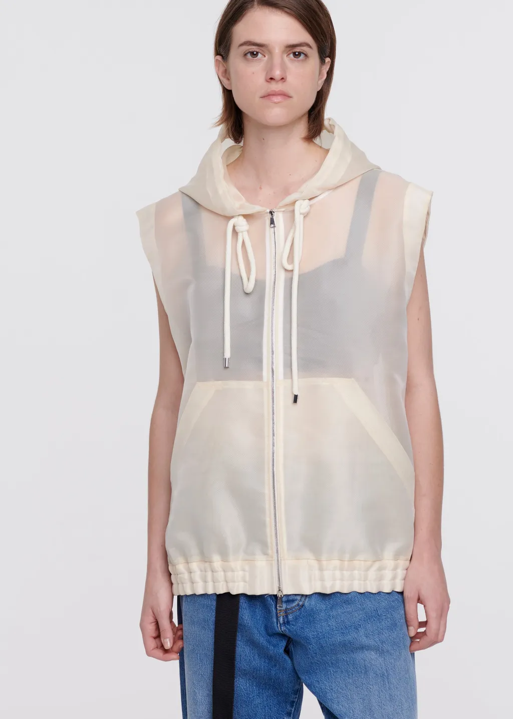 Plan C Hooded Zipper Vest