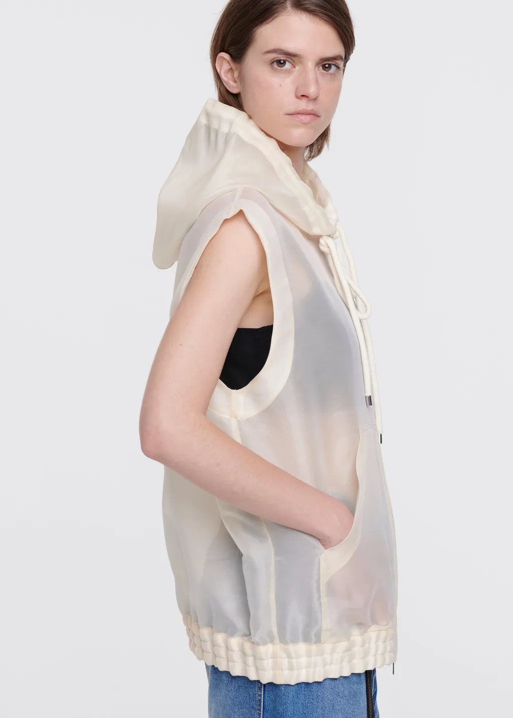 Plan C Hooded Zipper Vest