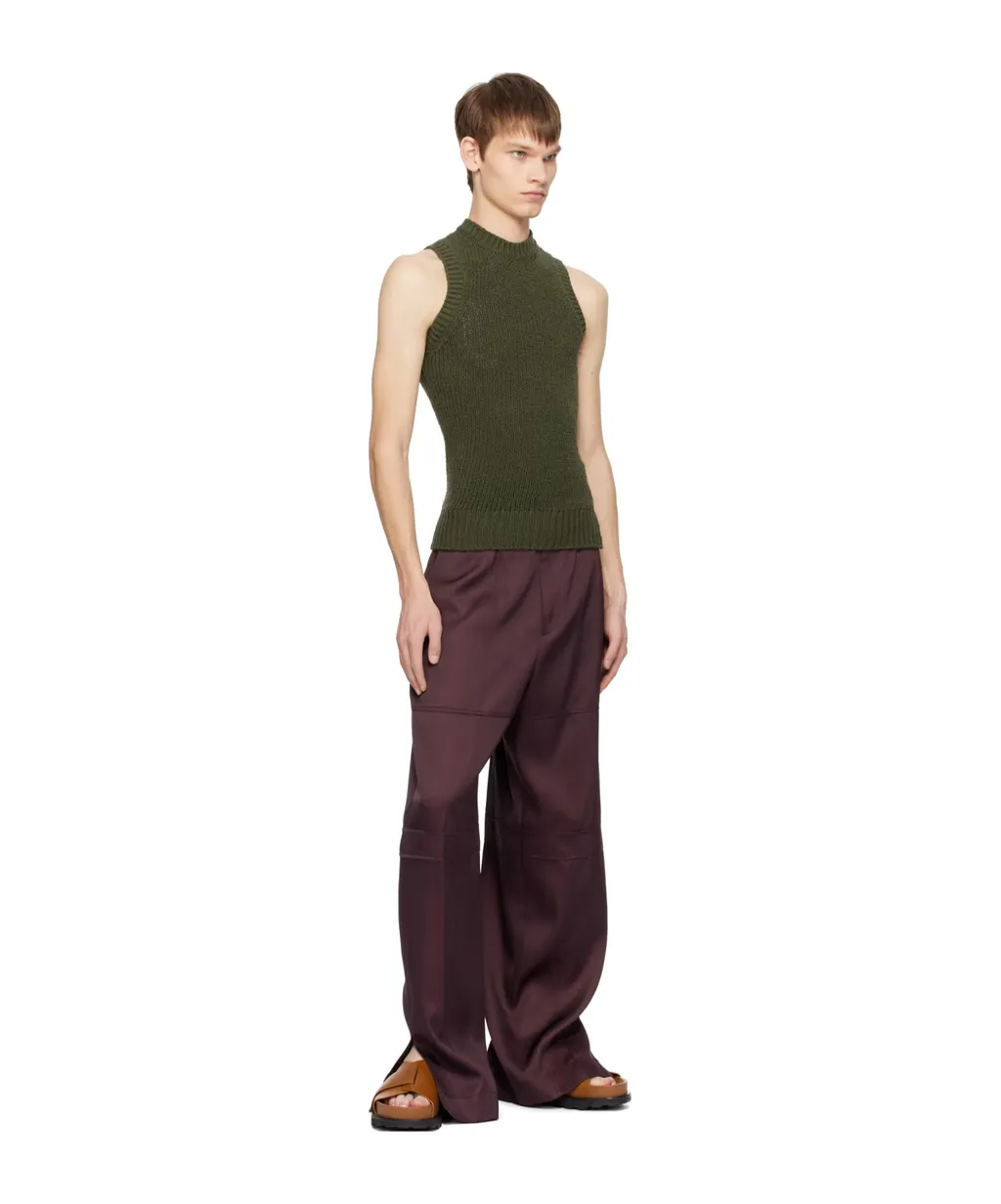 Round Collar Sleeveless Vest