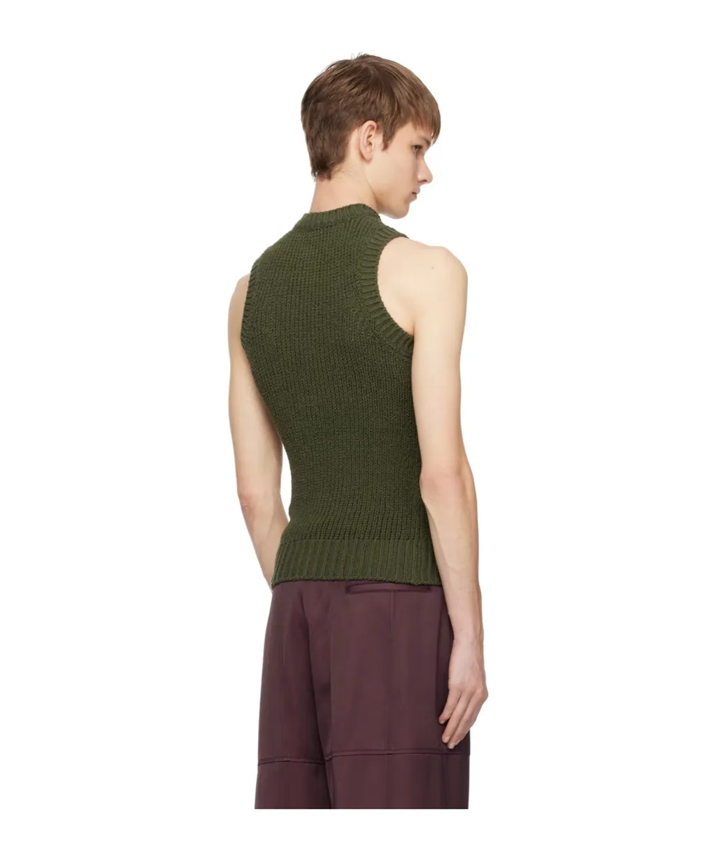 Round Collar Sleeveless Vest