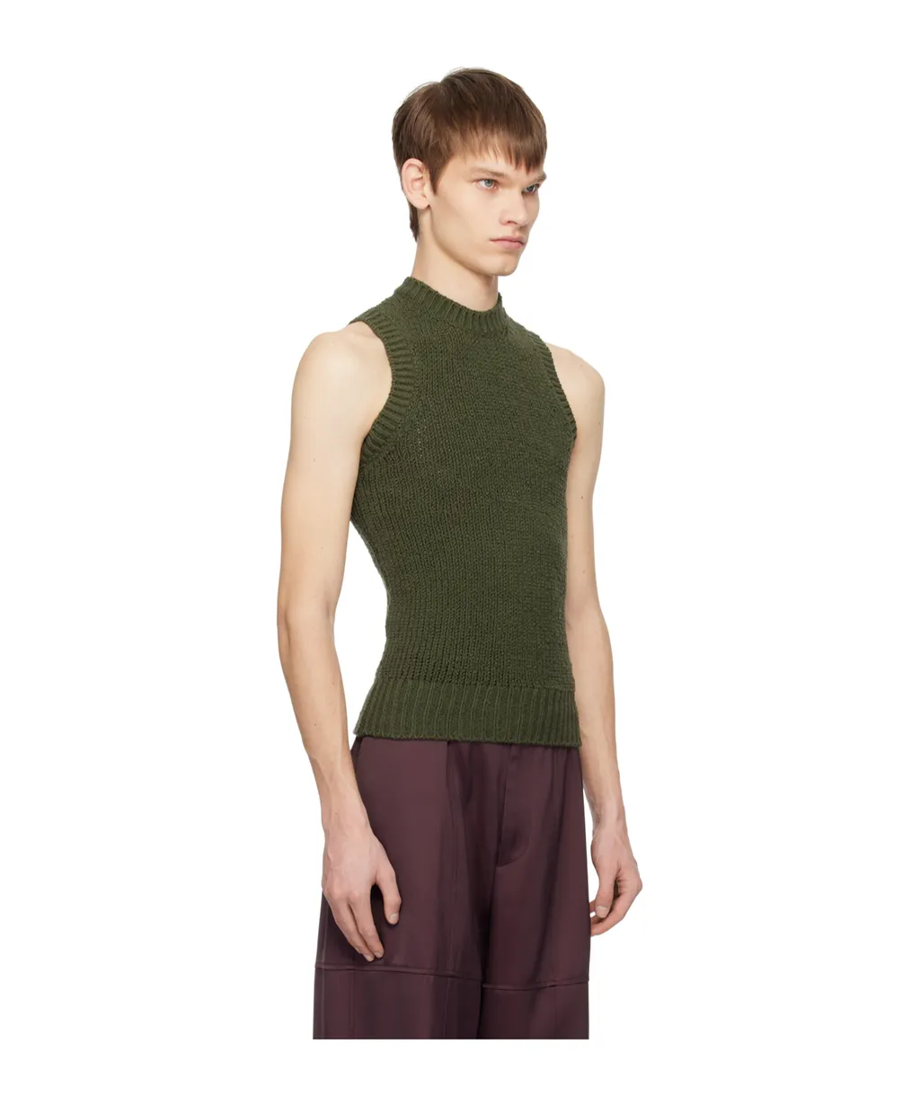 Round Collar Sleeveless Vest