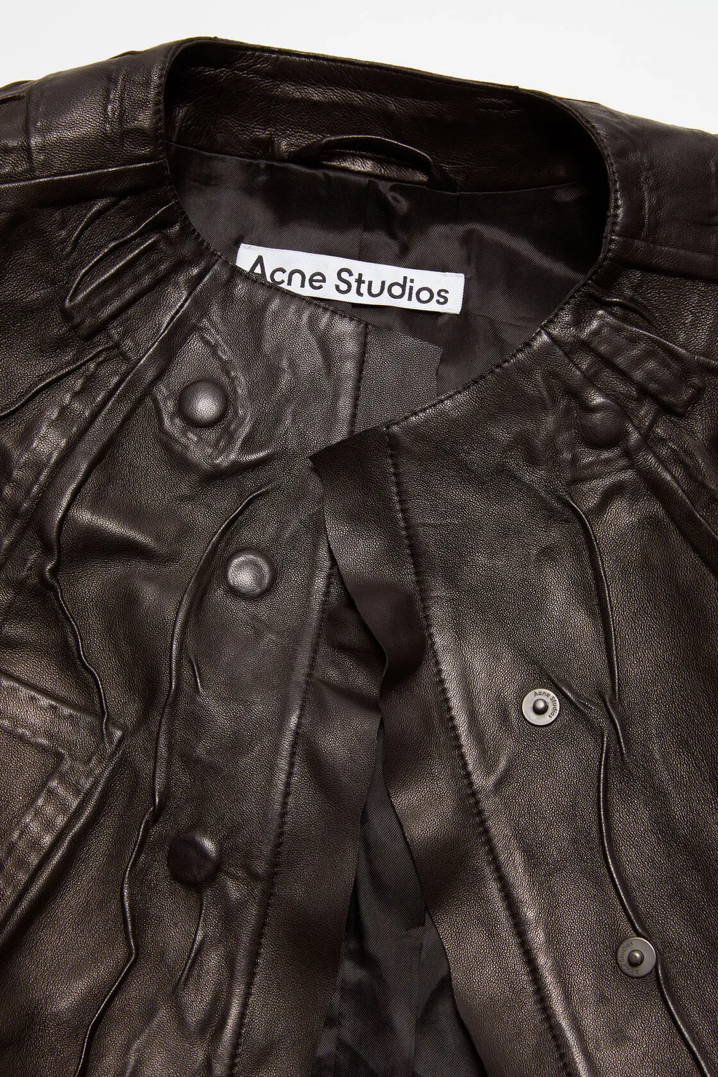 Crinkled Leather Jacket