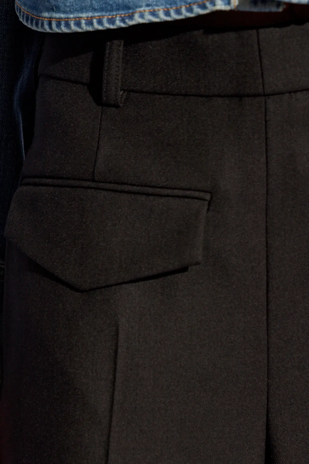 Victoria Beckham High Waist Twill Tapered Trousers