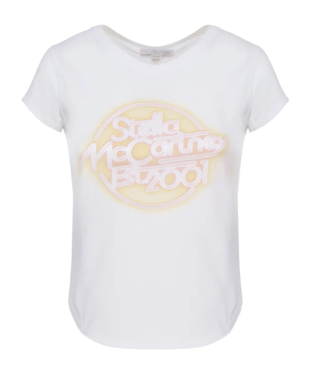 Stella Mccartney Logo Printed Crewneck T-Shirt
