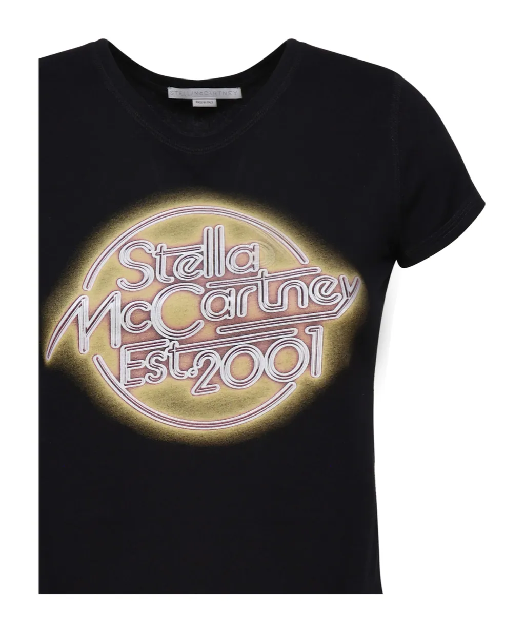 Stella Mccartney Logo Printed Crewneck T-Shirt