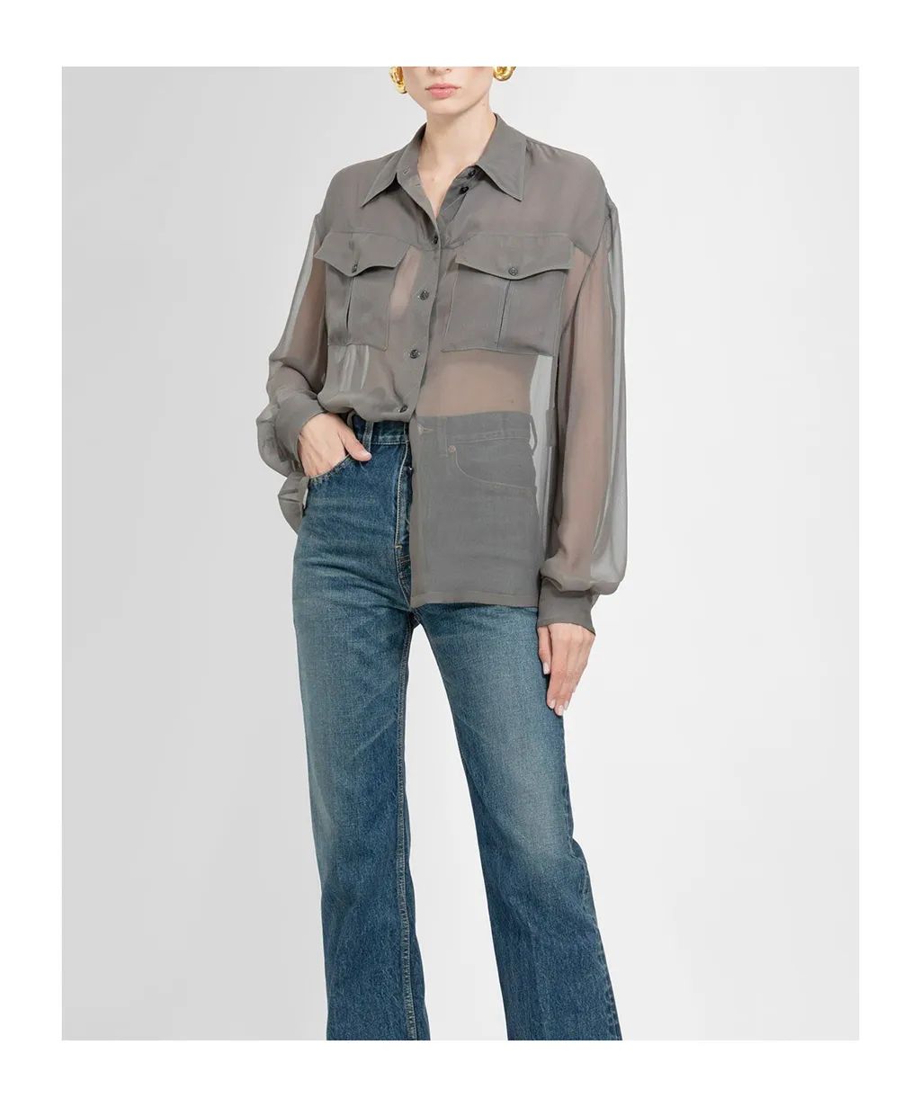 Saint Laurent Buttoned Long-Sleeved Shirt