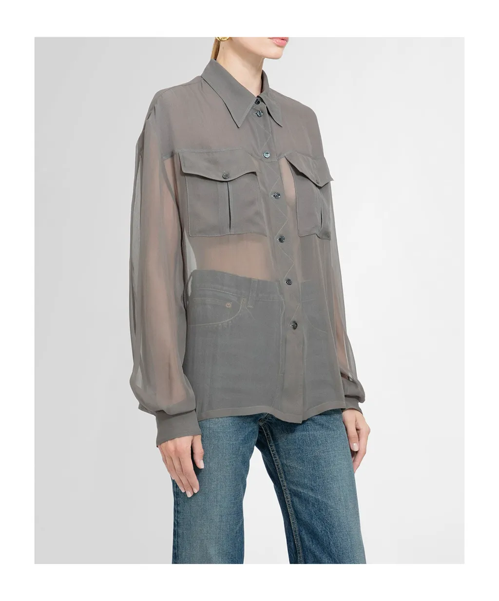 Saint Laurent Buttoned Long-Sleeved Shirt