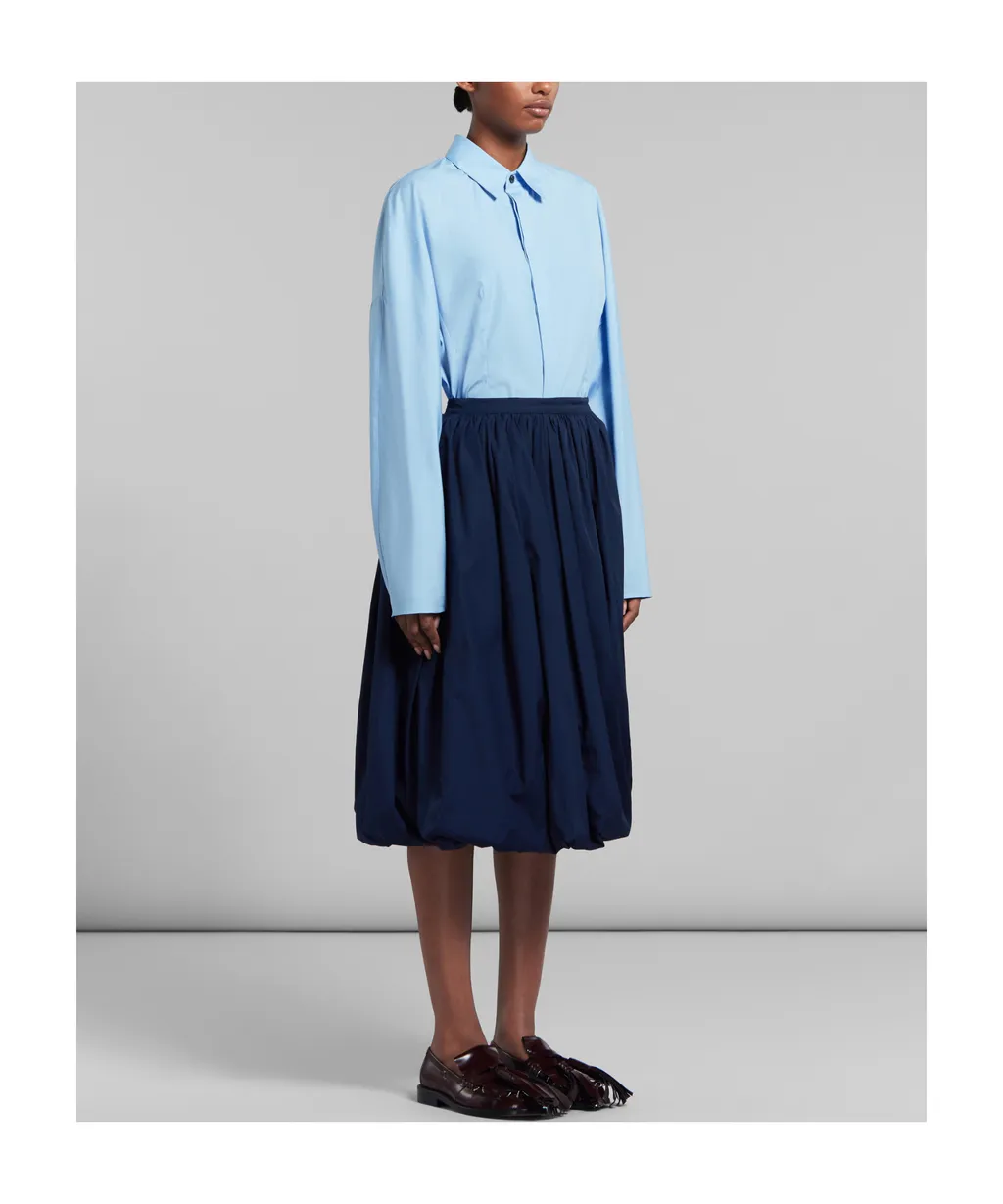 Marni Gathered-Detailed High-Waisted Midi Skirt