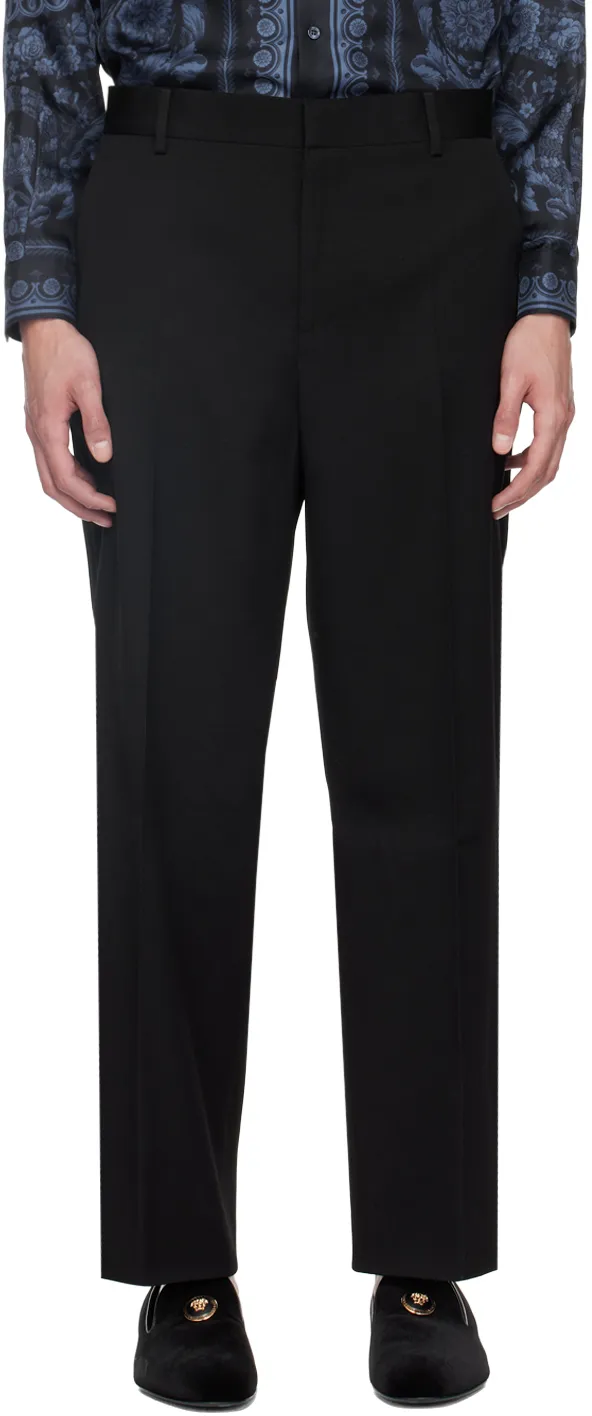 Versace Mid-Rise Wide-Leg Trousers
