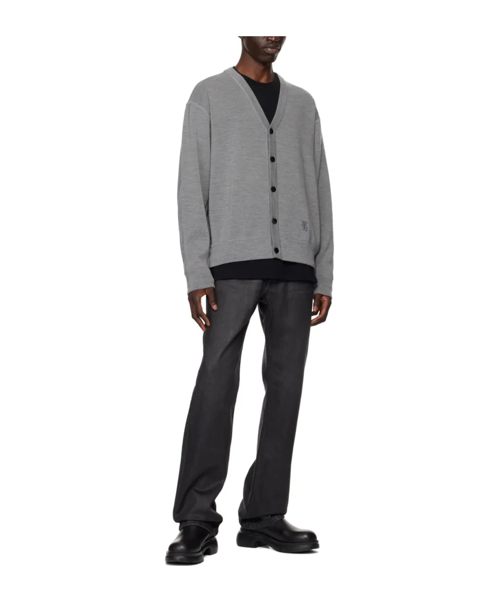 Y-Neck Knitted Cardigan