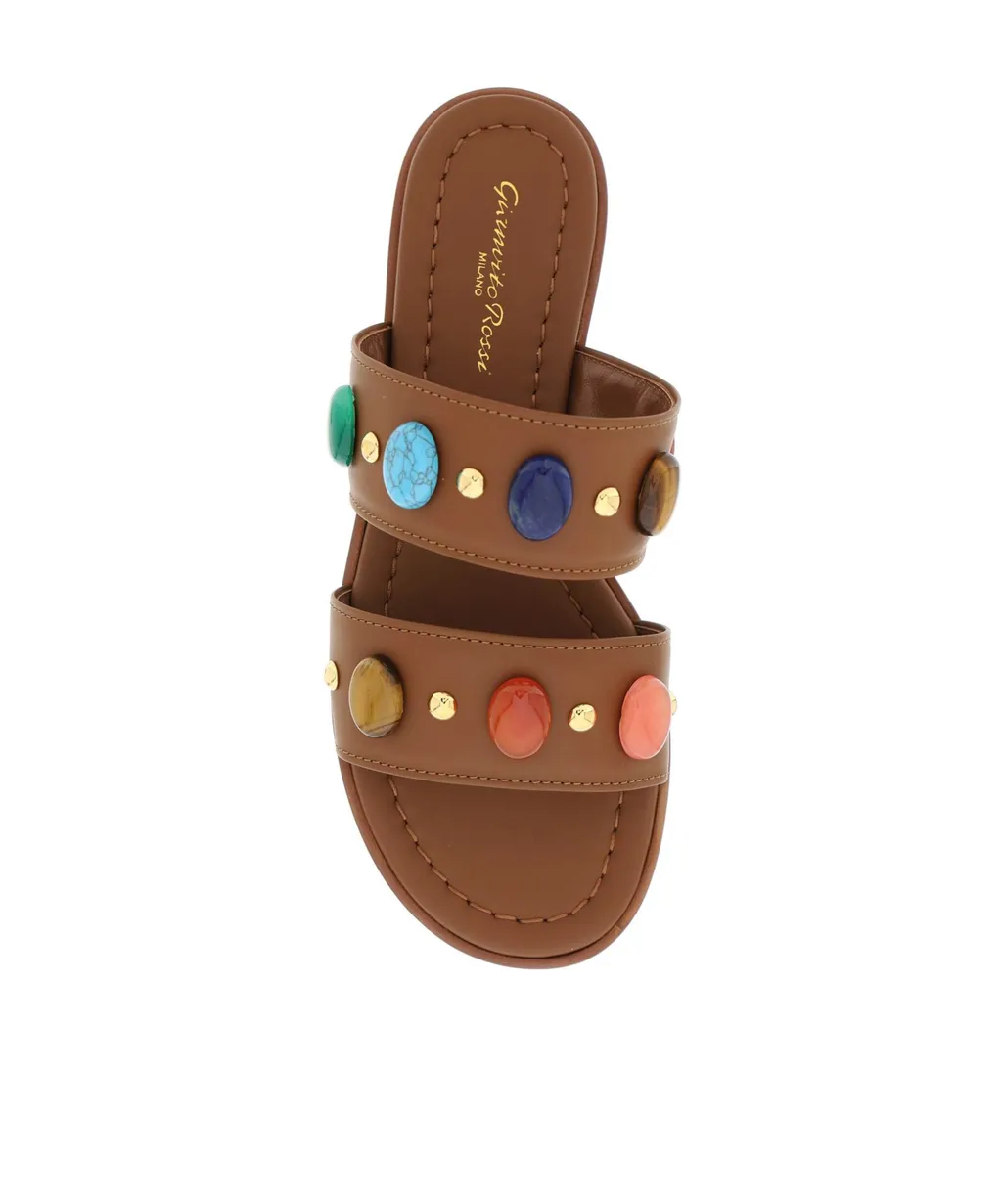 Gianvito Rossi Embellished Strap Flat Sandals