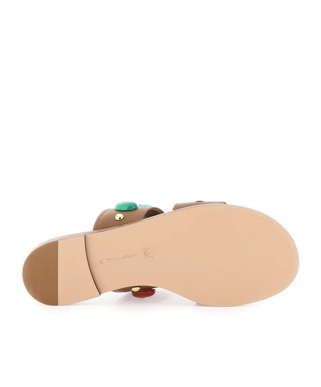 Gianvito Rossi Embellished Strap Flat Sandals