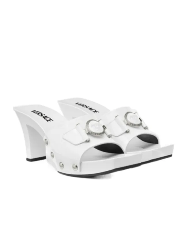 Versace Medusa Head Open-Toe Mules