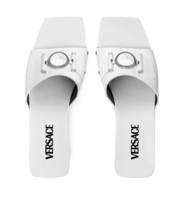 Versace Medusa Head Open-Toe Mules