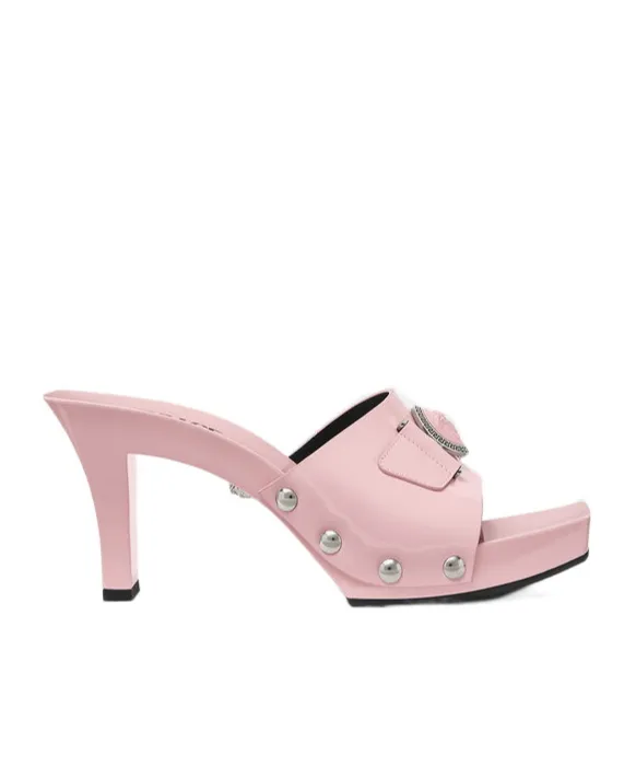 Medusa Head Leather Mules
