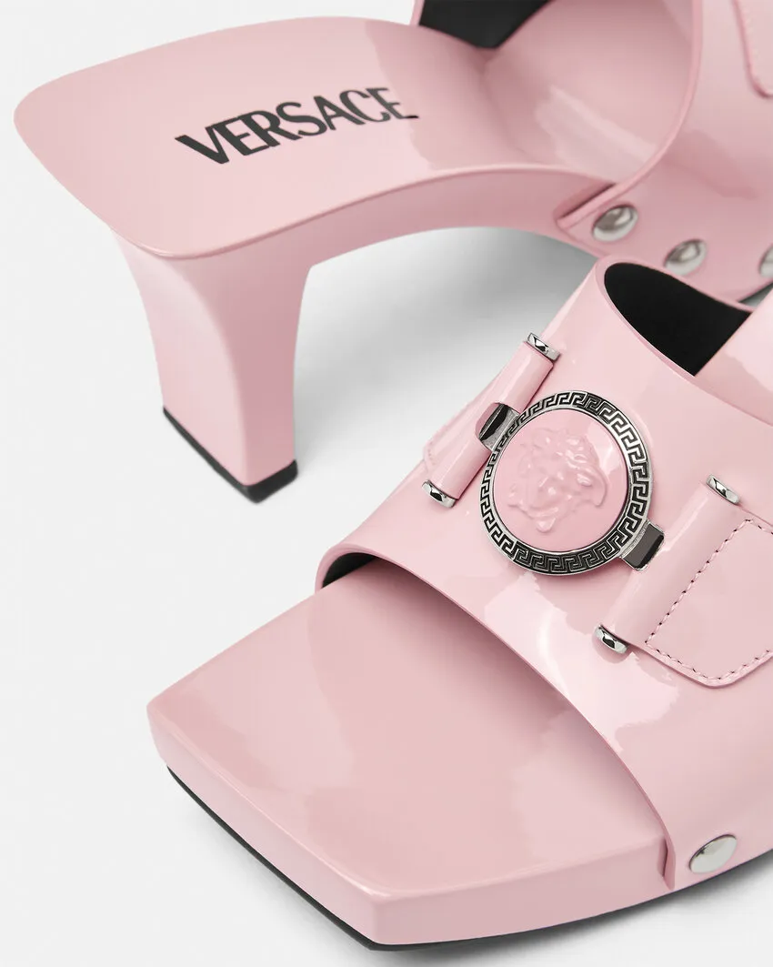 Medusa Head Leather Mules