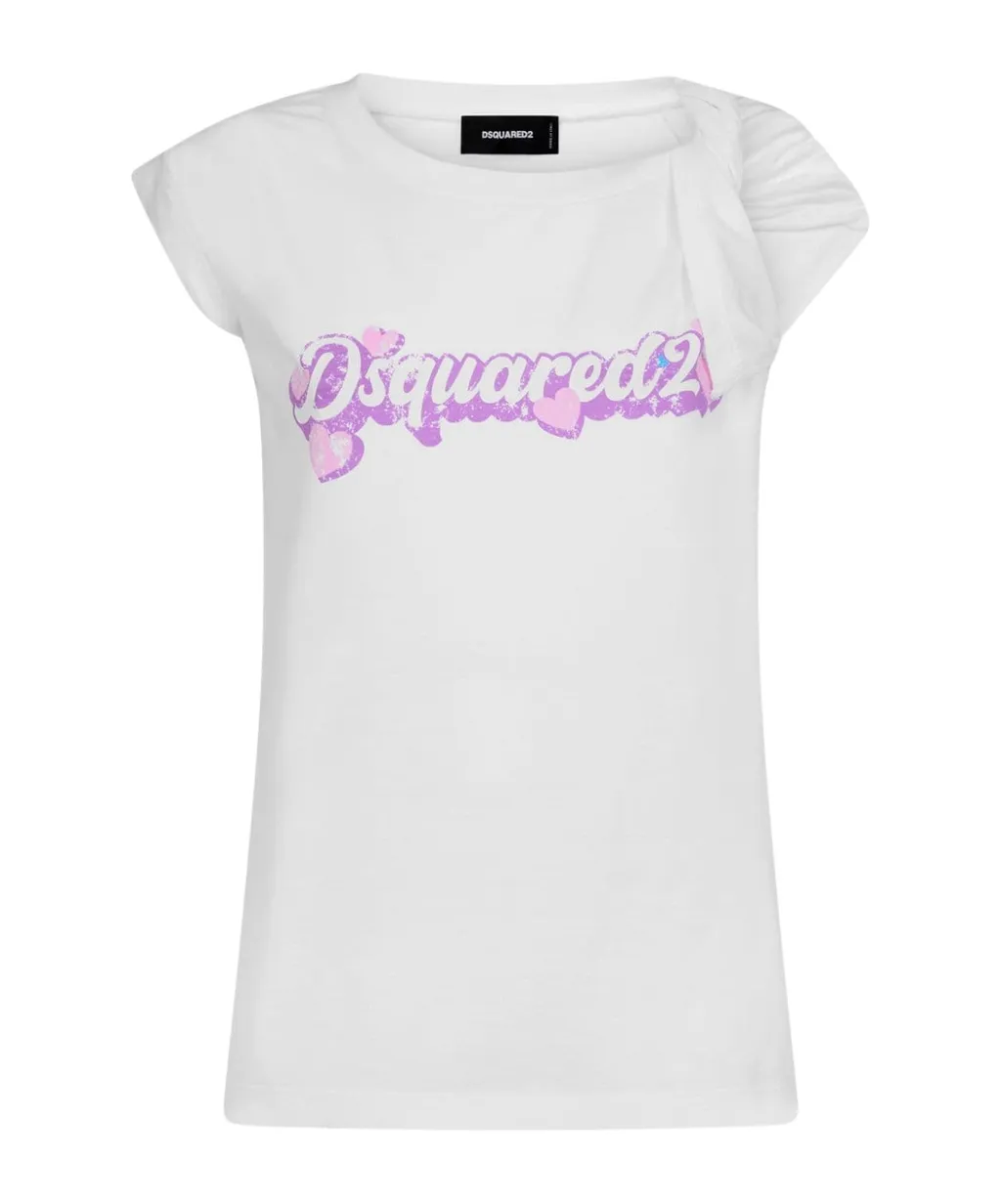 Dsquared2 Logo Printed Crewneck T-Shirt