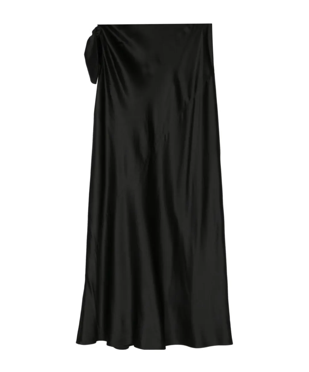 Saint Laurent Low-Waist Cut-Out Long Skirt