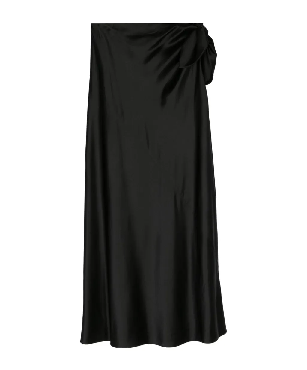 Saint Laurent Low-Waist Cut-Out Long Skirt