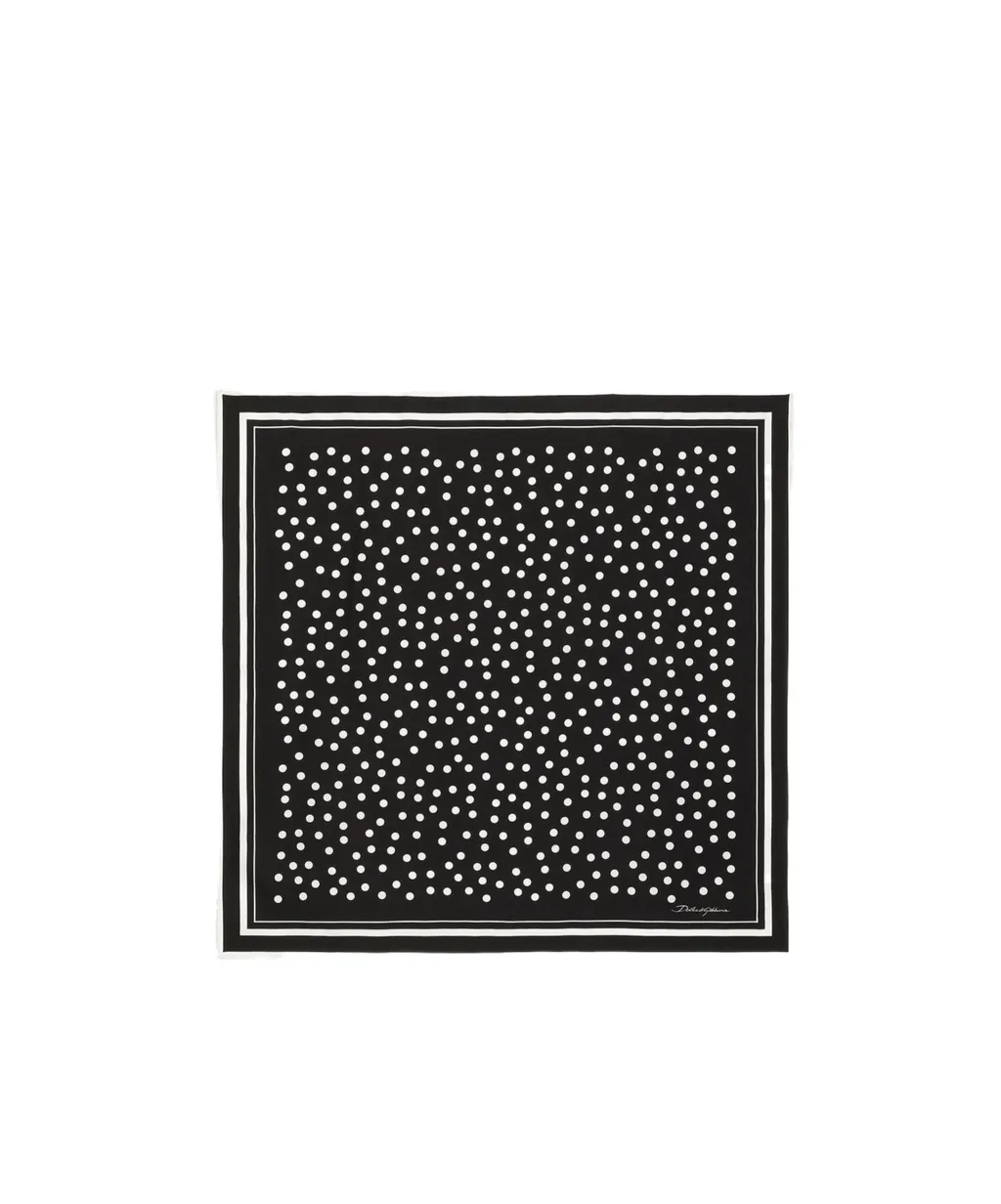 Dolce & Gabbana Polka Dot Printed Scarf