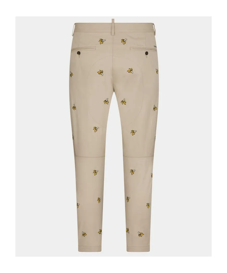 Dsquared2 Fruit Embroidered Chino Pants