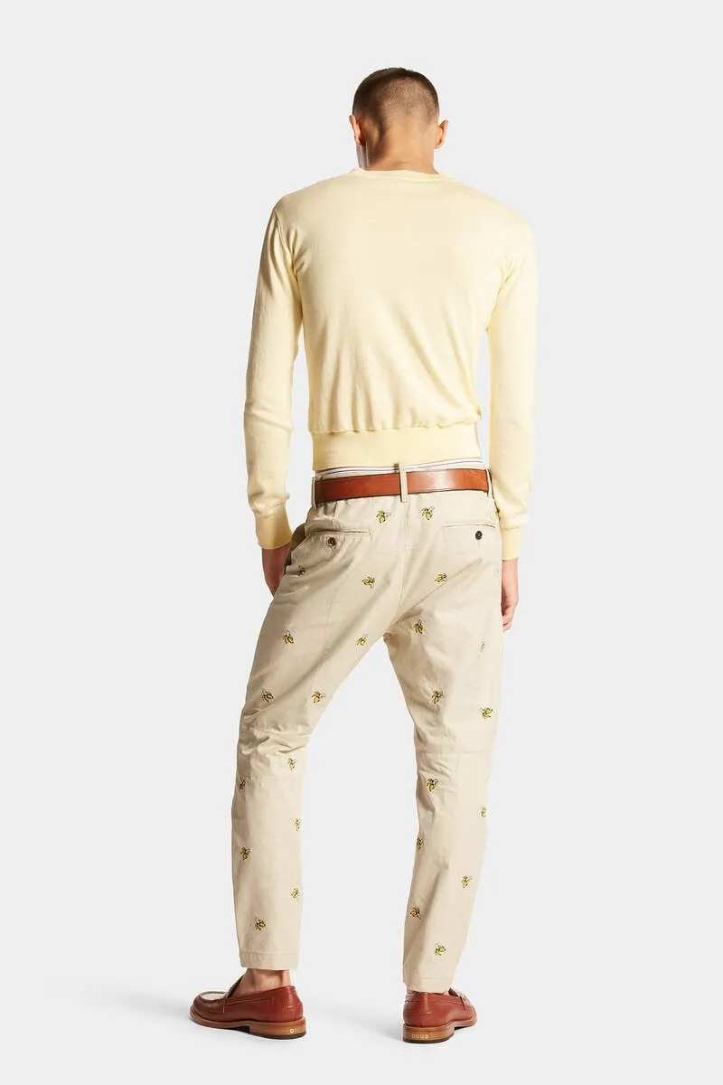 Dsquared2 Fruit Embroidered Chino Pants