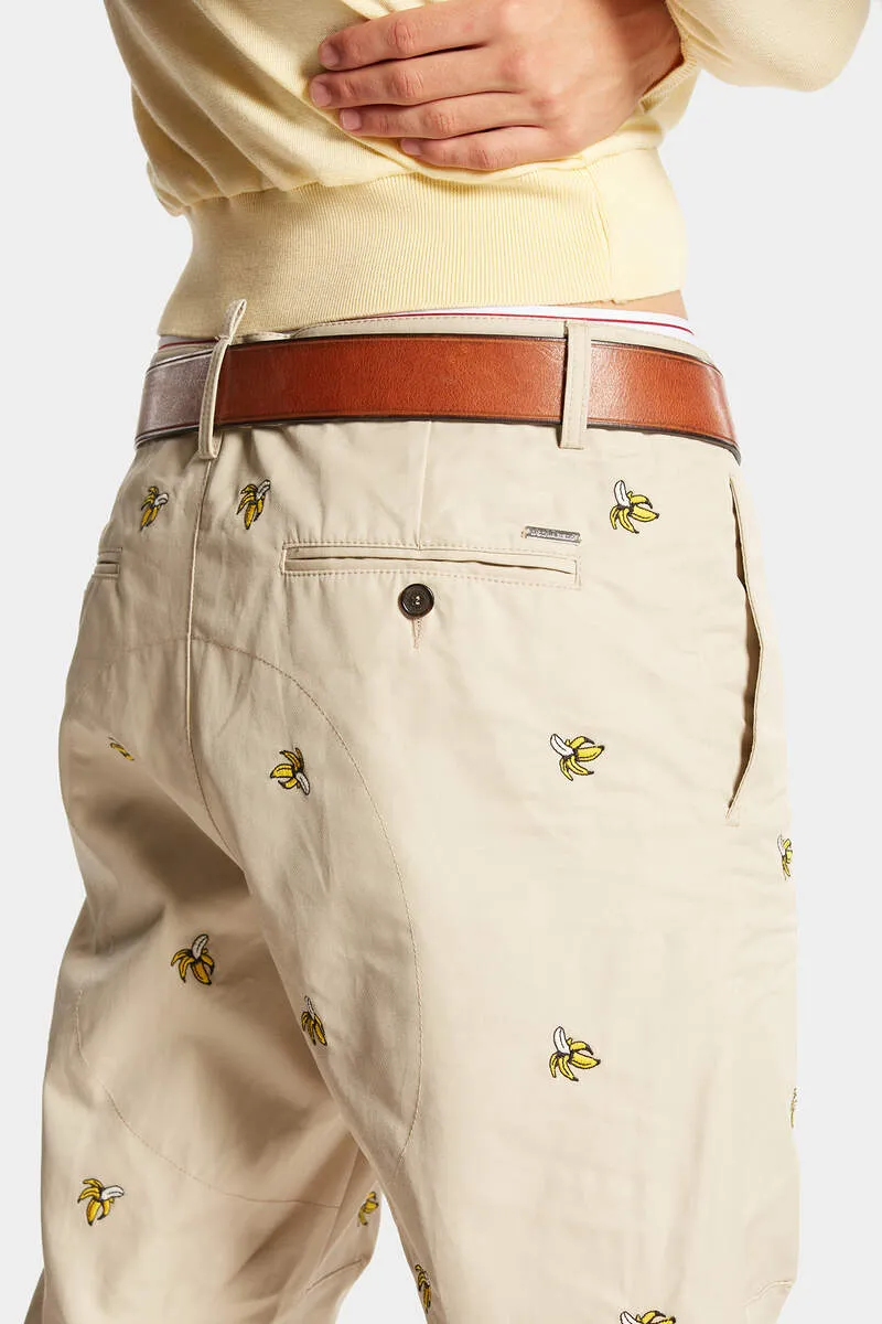 Dsquared2 Fruit Embroidered Chino Pants