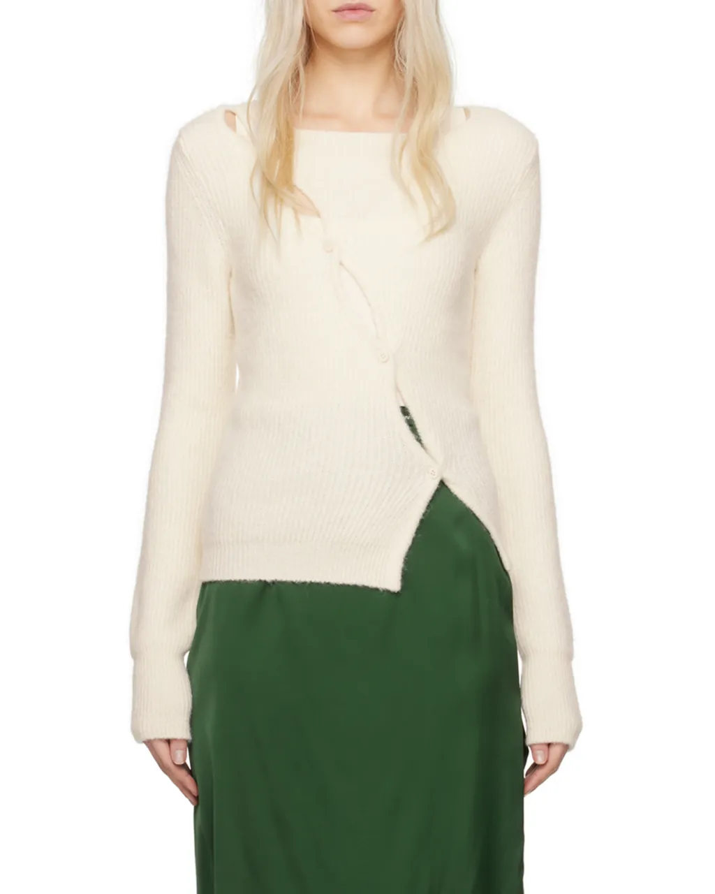La Maille Pau Long-Sleeved Knitted Cardigan