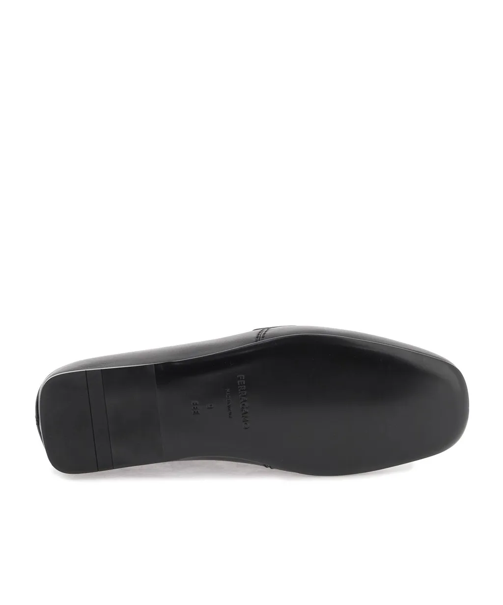 Salvatore Ferragamo Gancini-Plaque Round-Toe Loafers