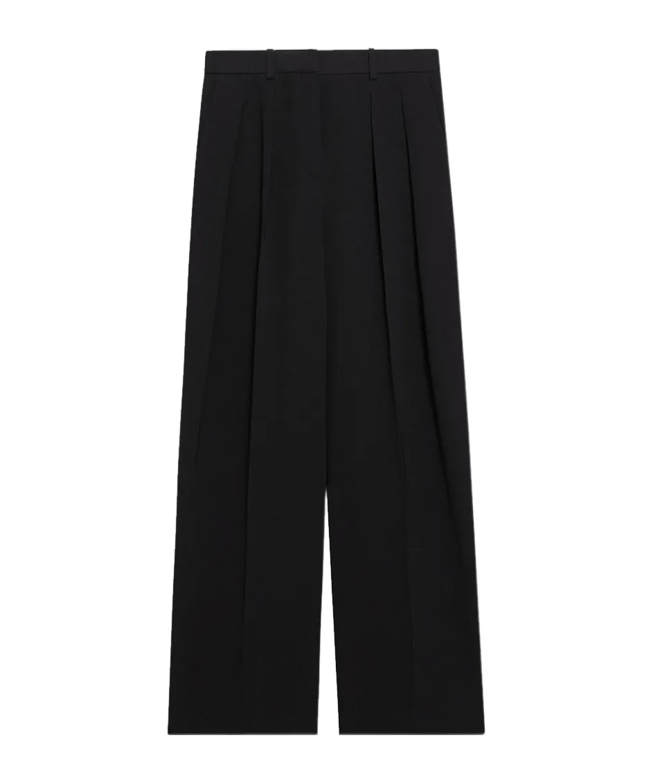 High Waist And Wide Legs Casual Trousers