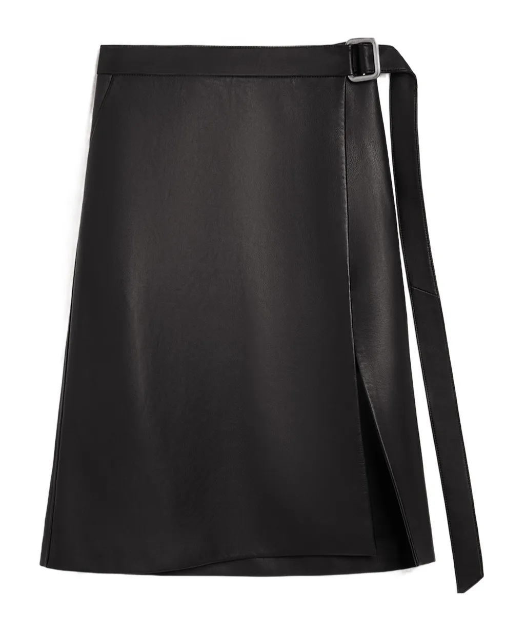Buckle-Wrapped Skirt