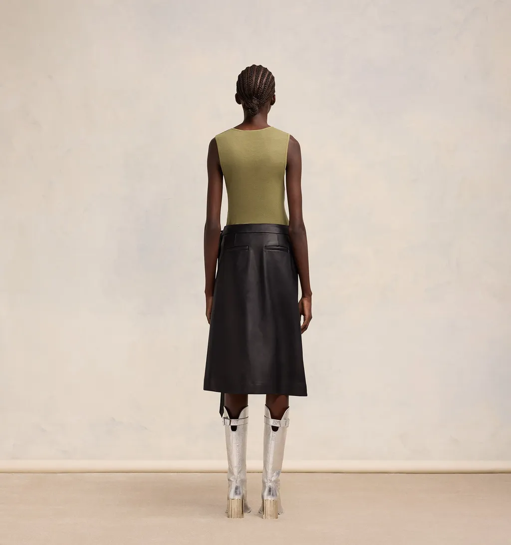Buckle-Wrapped Skirt