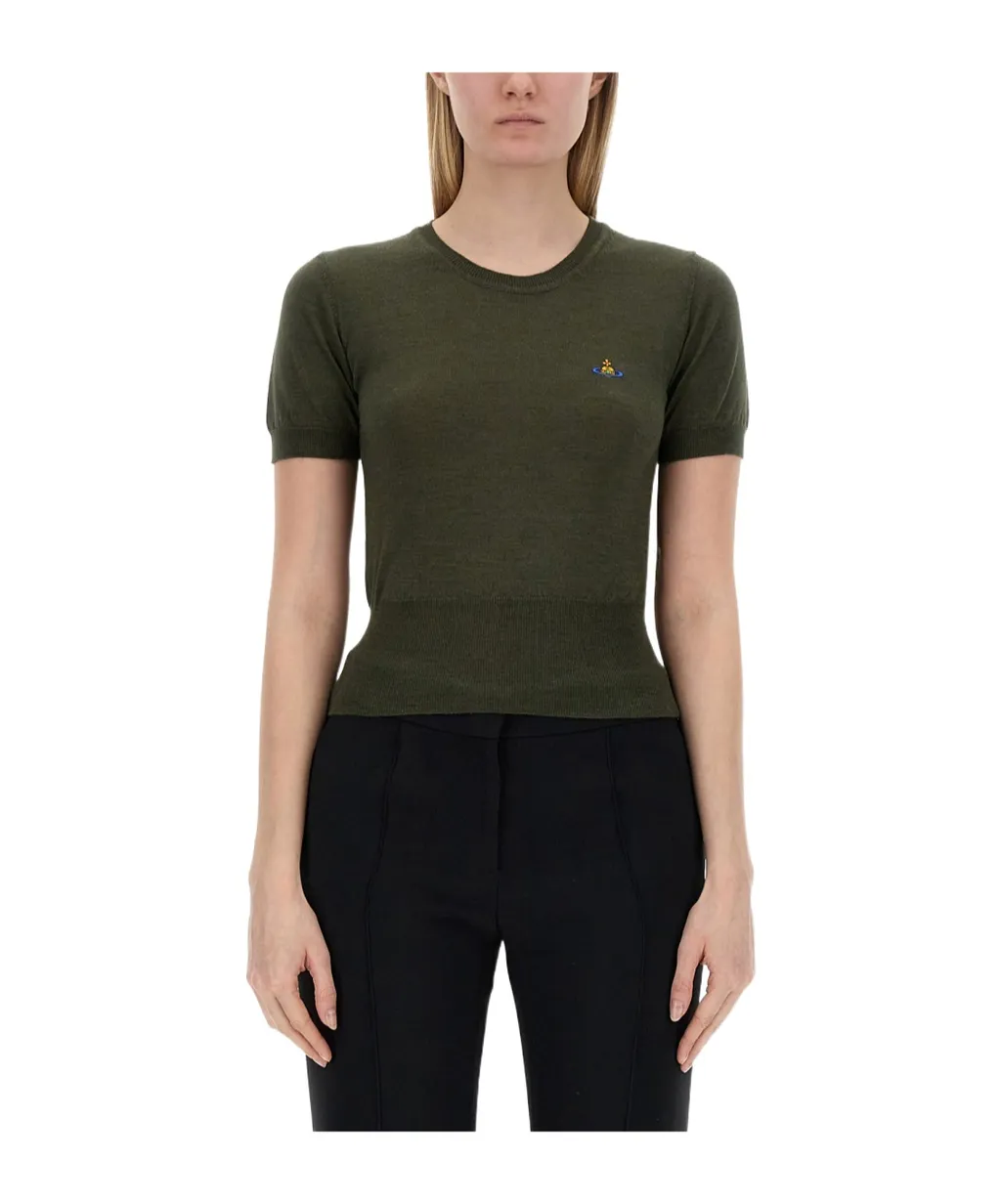 Vivienne Westwood Orb-Embroidered Knit Top