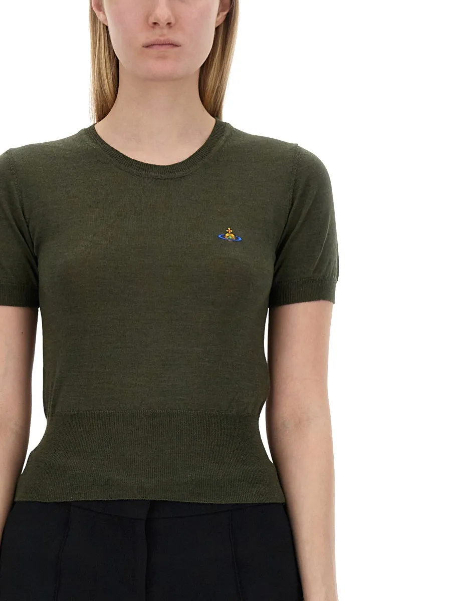 Vivienne Westwood Orb-Embroidered Knit Top