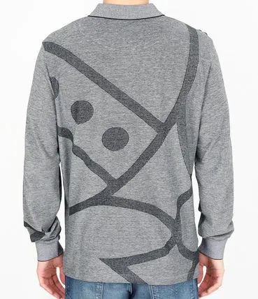 Orb-Embroidered Abstract Polo Shirt