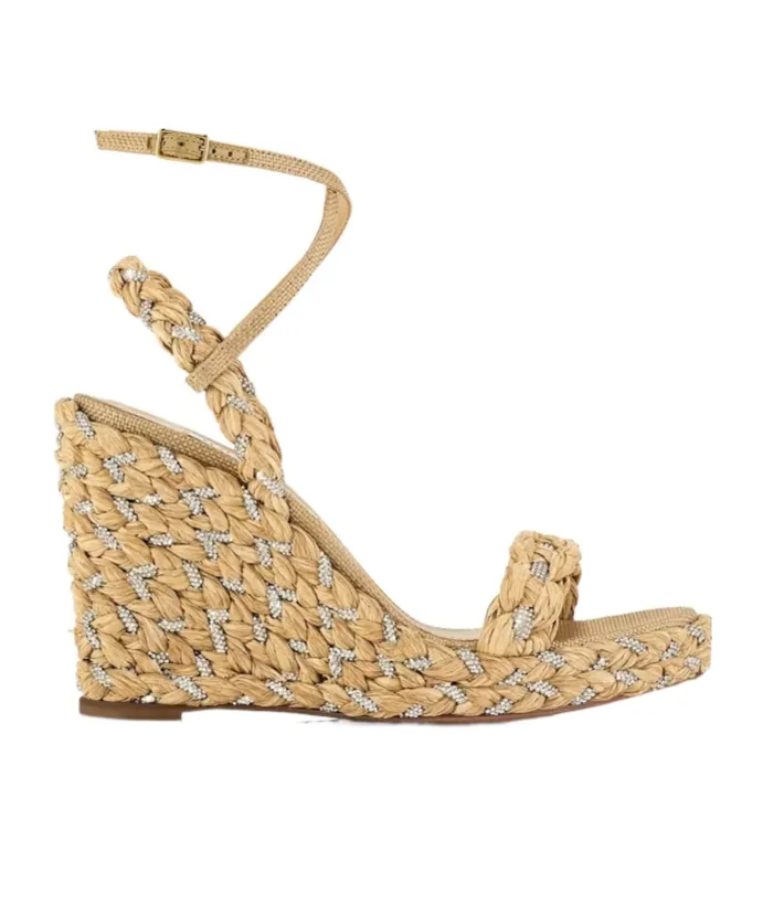 Aquazzura Embellished Wedges Sandals